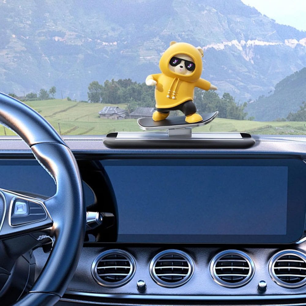 panda on car dashcam